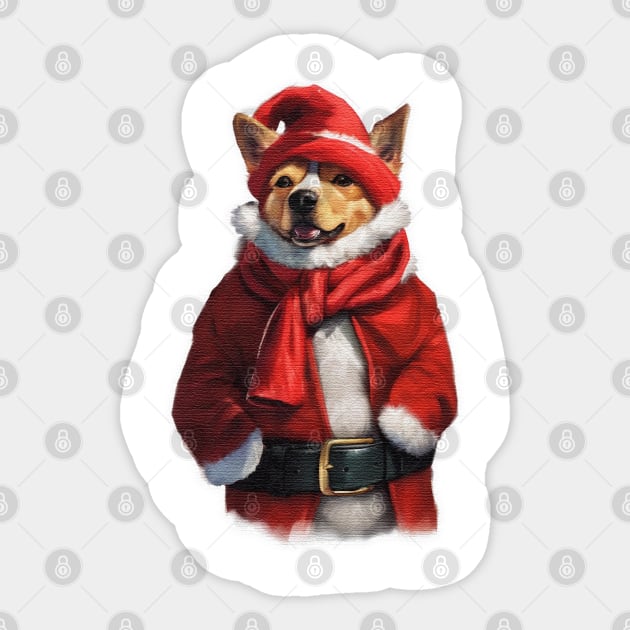 Santa Dog Sticker by JnS Merch Store